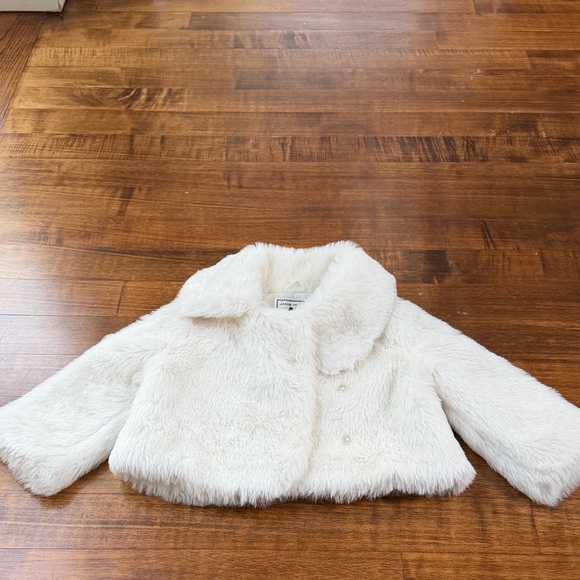 Janie and Jack Other - Janie and Jack White Faux Fur Kids Coat
